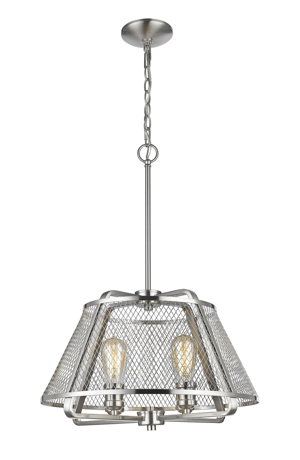 Four Light Pendant by Z-Lite - Iuka Collection, Brushed Nickel Finish - 451-19BN