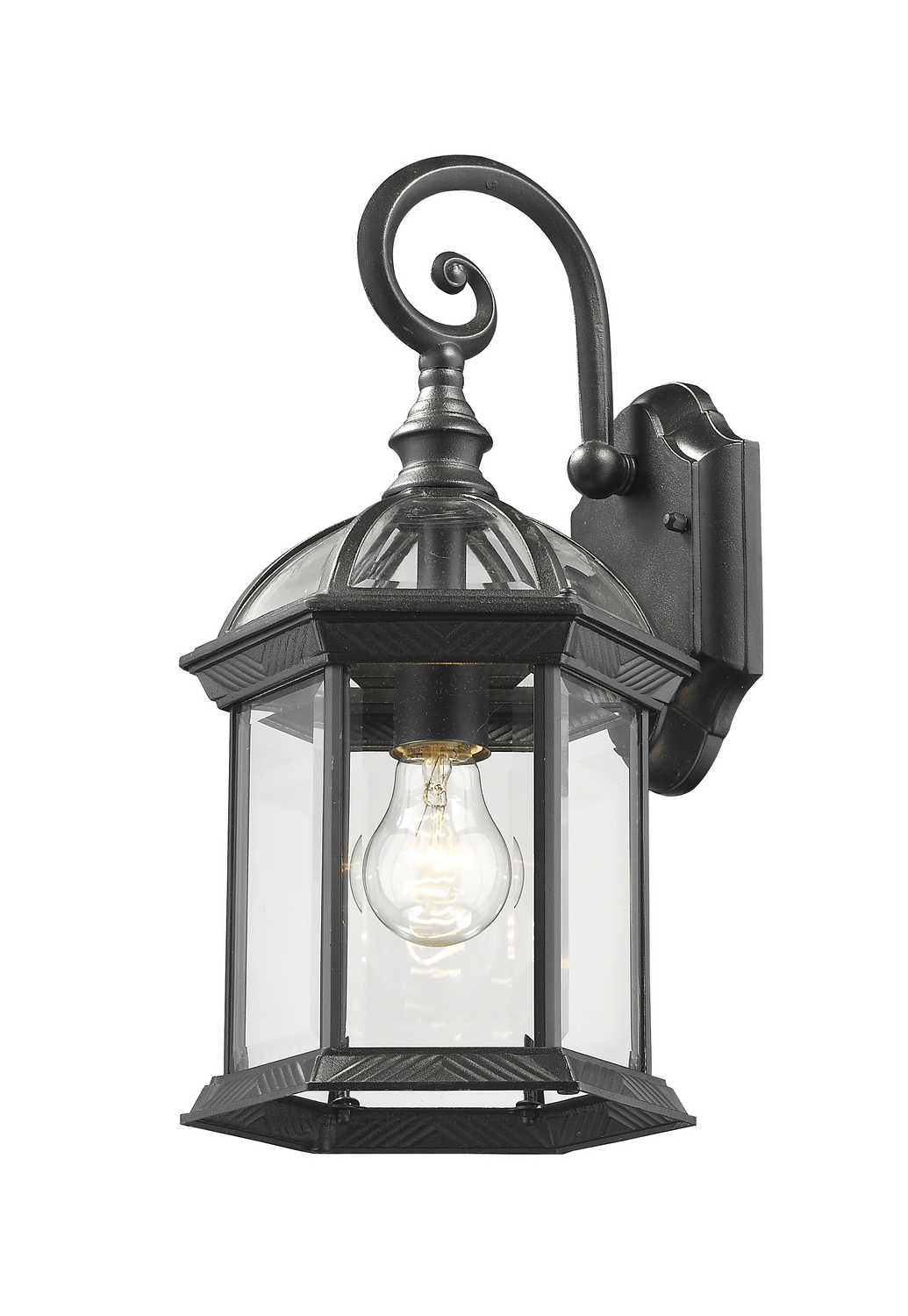 One Light Outdoor Wall Light by Z-Lite - Annex Collection, Black Finish - 563M-BK
