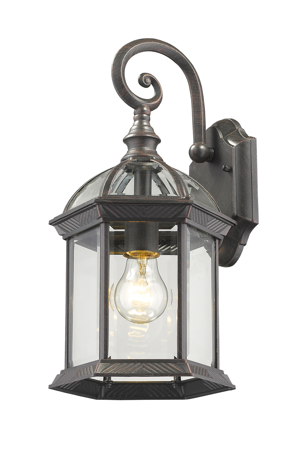 One Light Outdoor Wall Light by Z-Lite - Annex Collection, Rust Finish - 563M-RT