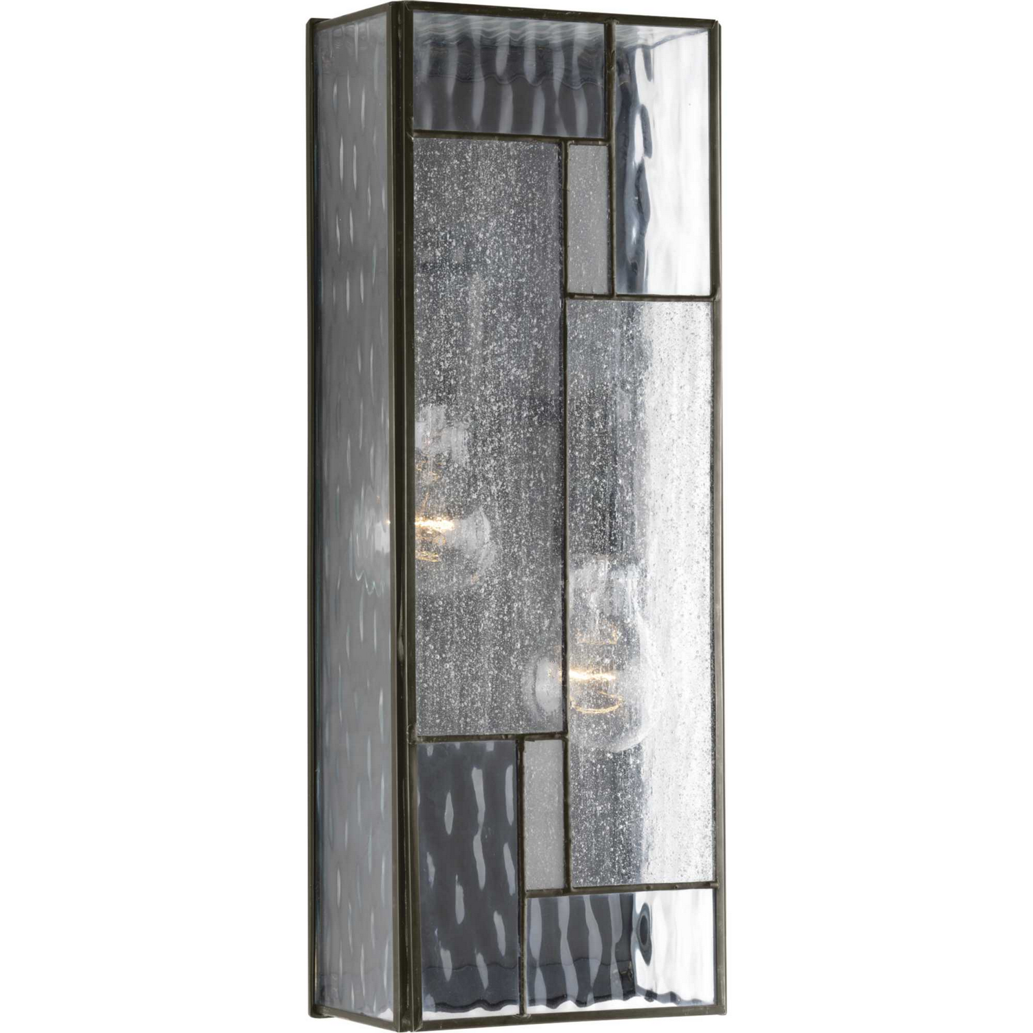 Photos - Chandelier / Lamp Progress Lighting Architectural Bronze Two Light Wall Lantern from the Geometric Collection P560048-129 