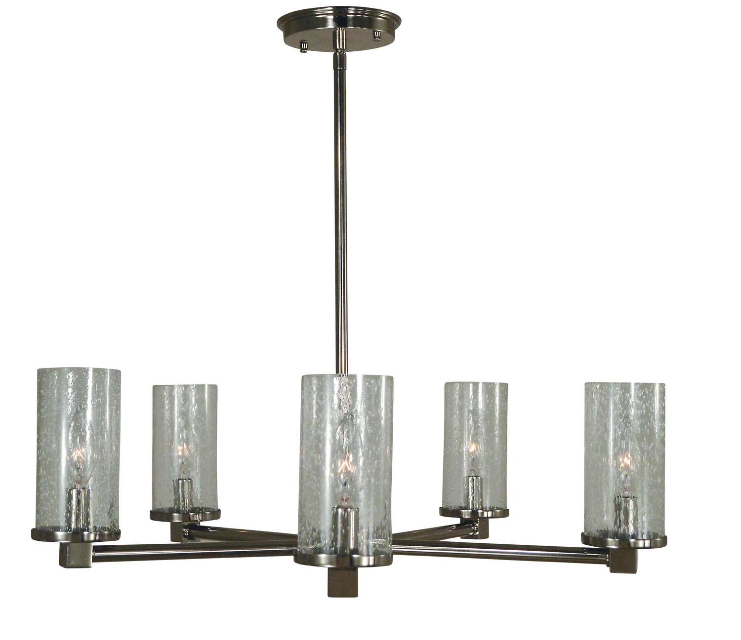 Framburg Lexi Five Light Chandelier in Polished Nickel - 3065 PN