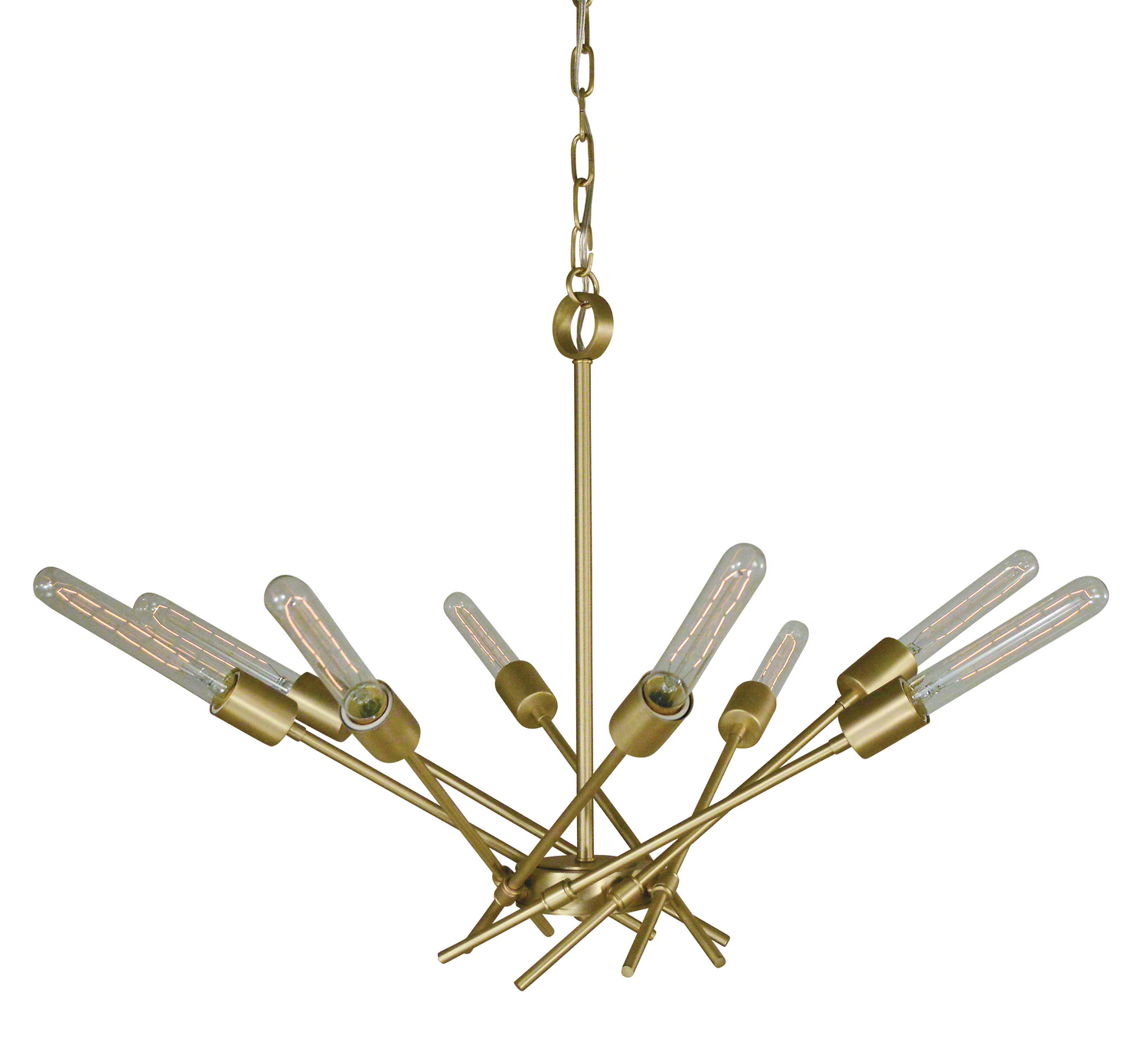 Framburg Quasar Eight Light Chandelier in Satin Brass - 3078 SB