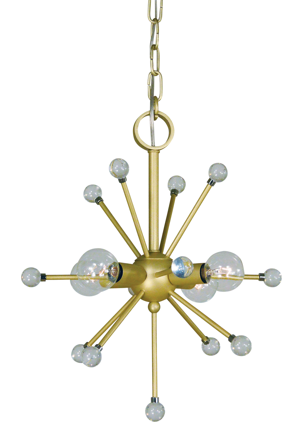 Framburg Supernova Four Light Chandelier in Satin Brass - 3084 SB