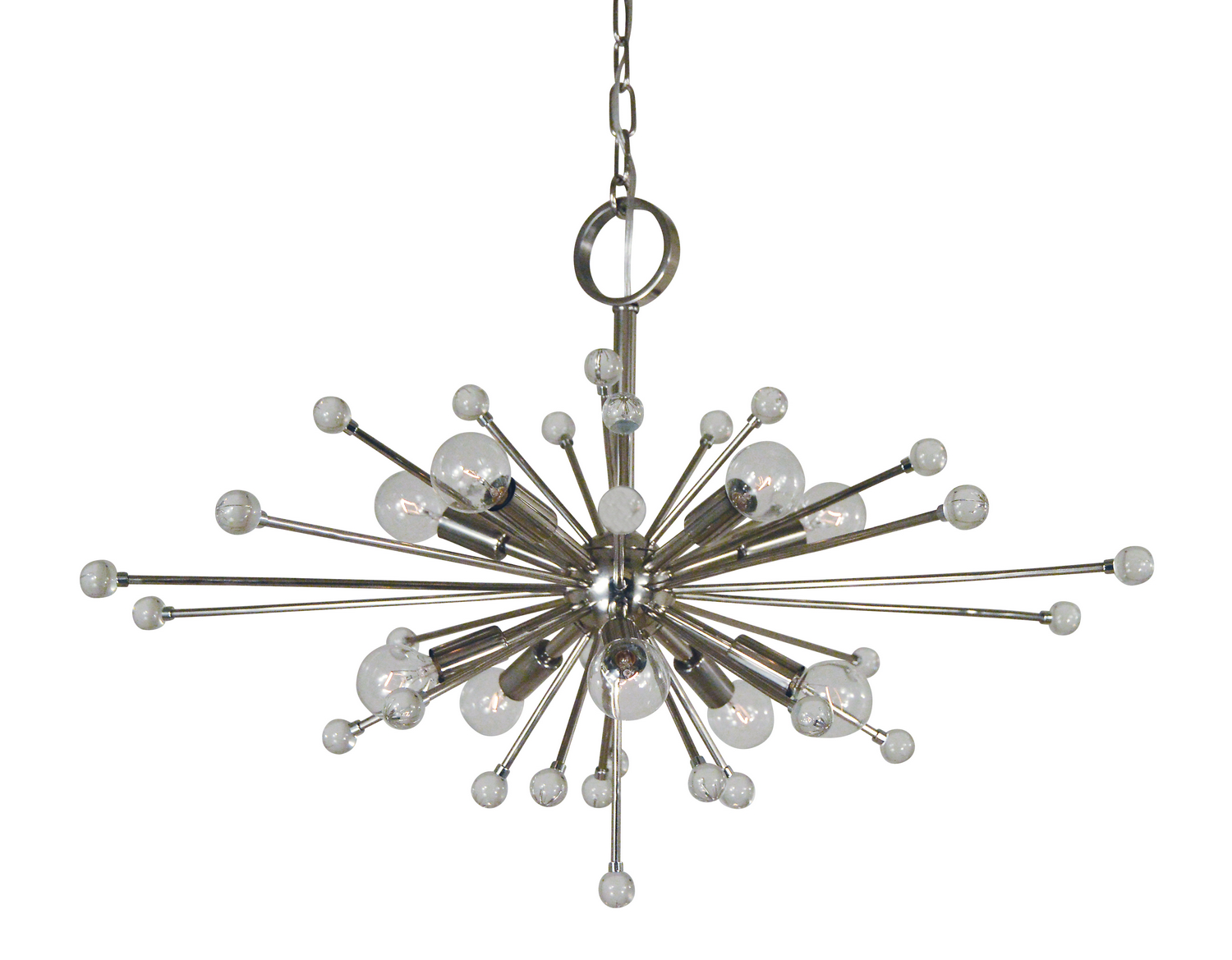 Framburg Supernova Ten Light Chandelier in Polished Nickel - 3085 PN