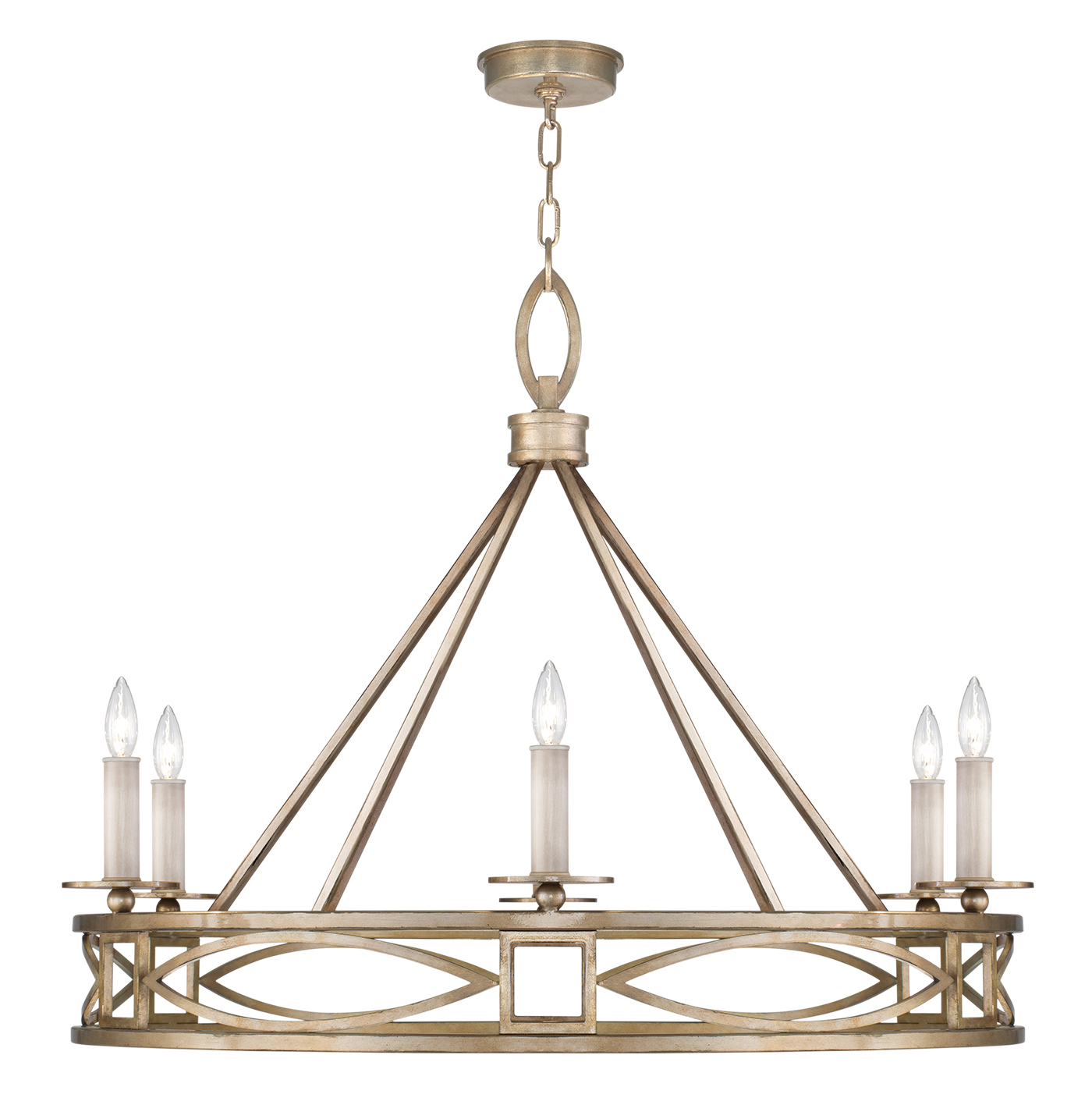 Fine Art Cienfuegos Six Light Chandelier in Gold - 887640-3ST