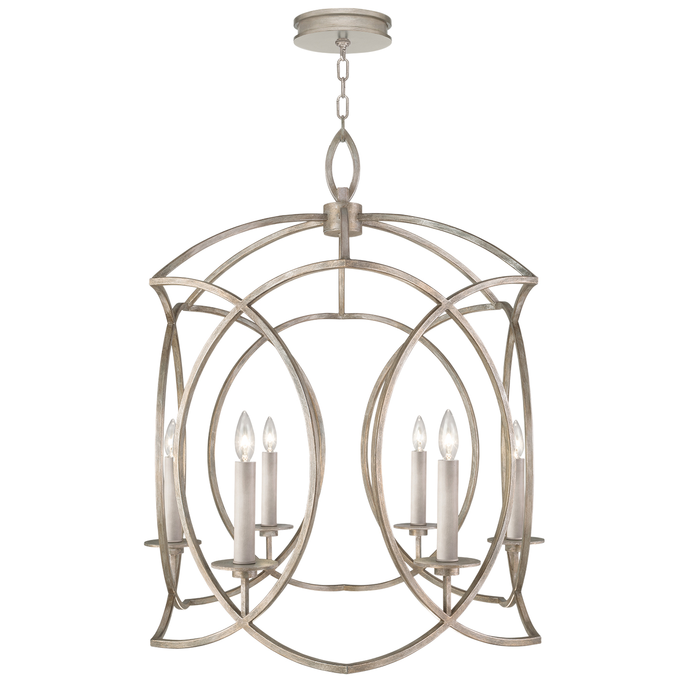 Fine Art Cienfuegos Six Light Chandelier in Gray - 889840-2ST