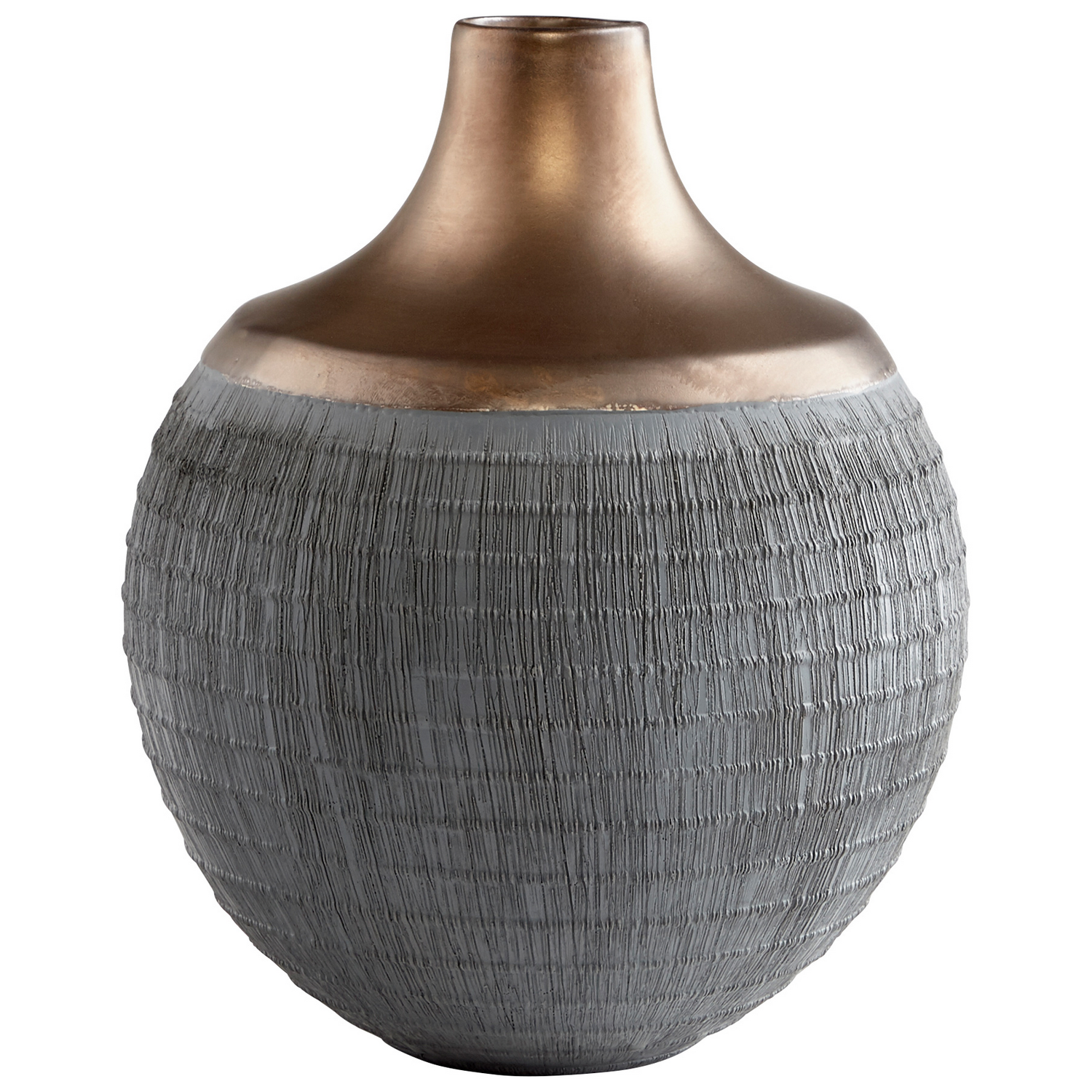 Photos - Chandelier / Lamp Cyan Design Medium Osiris Vase in Charcoal Grey And Bronze 09005