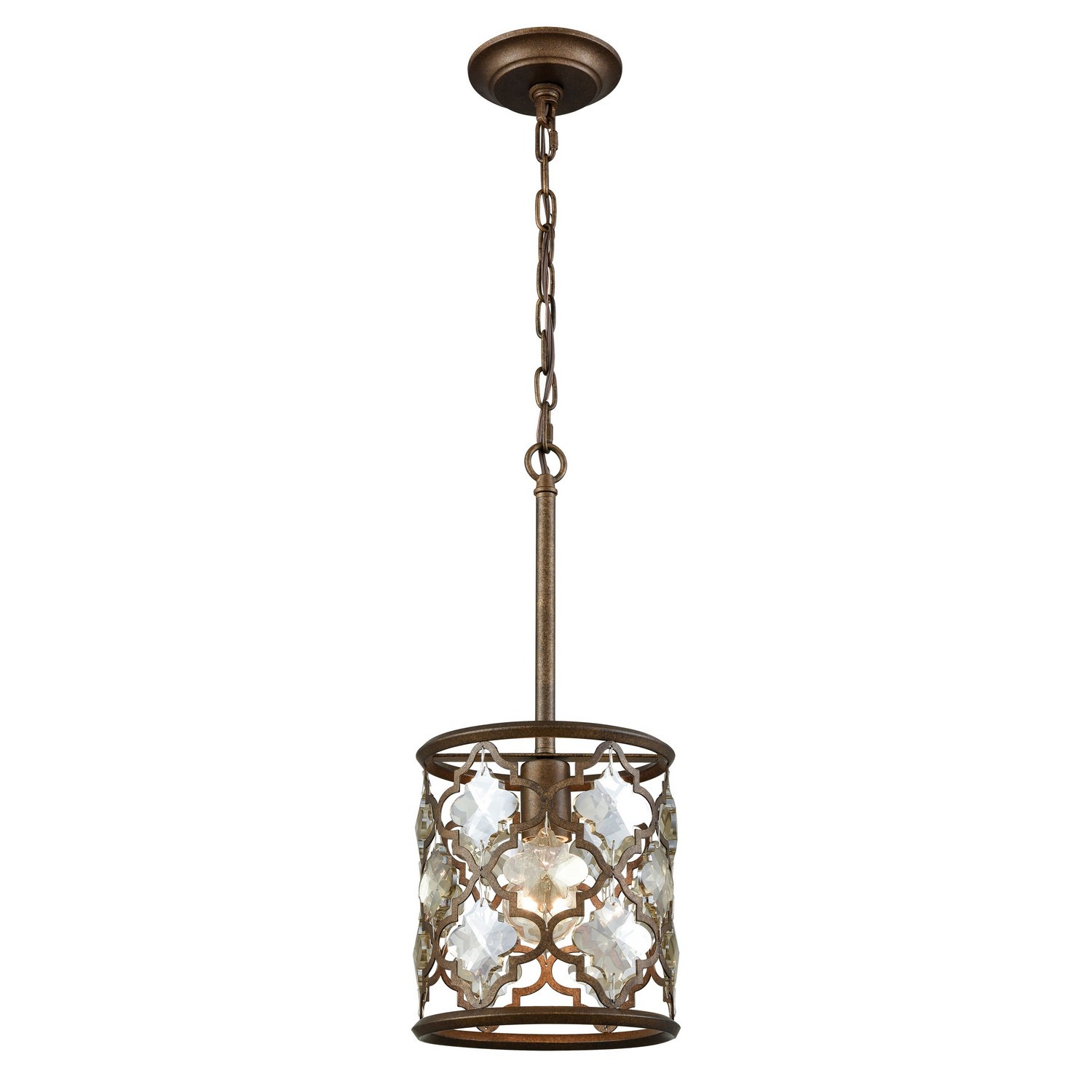 Armand 1-Light Mini Pendant in Weathered Bronze