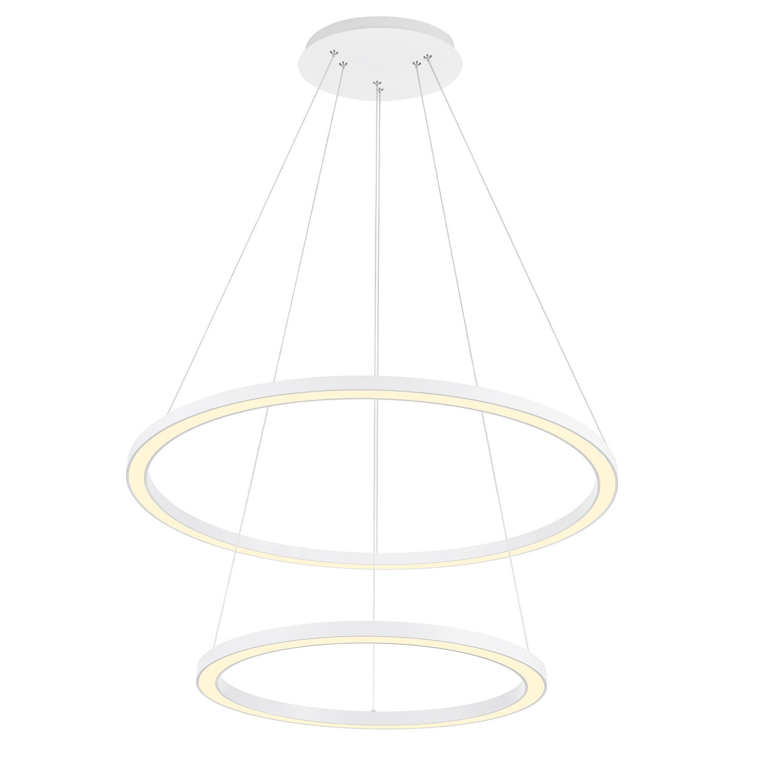 CWI Lighting 7112P24-103 Chalice LED 24 inch White Chandelier Ceiling Light