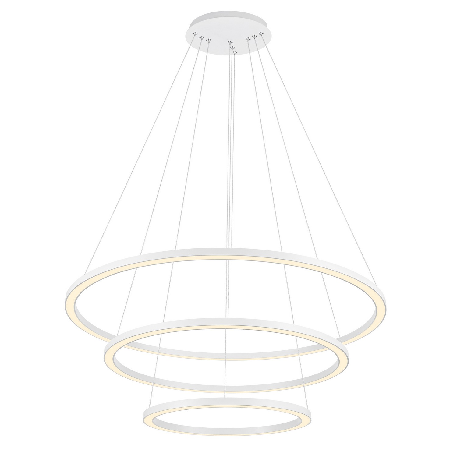 CWI Lighting 7112P31-103 Chalice LED 31 inch White Chandelier Ceiling Light