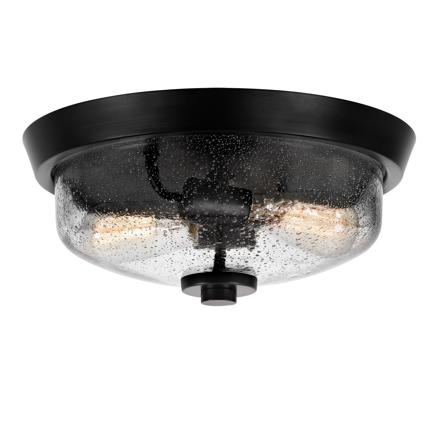 Quoizel Radius Two Light Flush Mount in Earth Black - QF3414EK