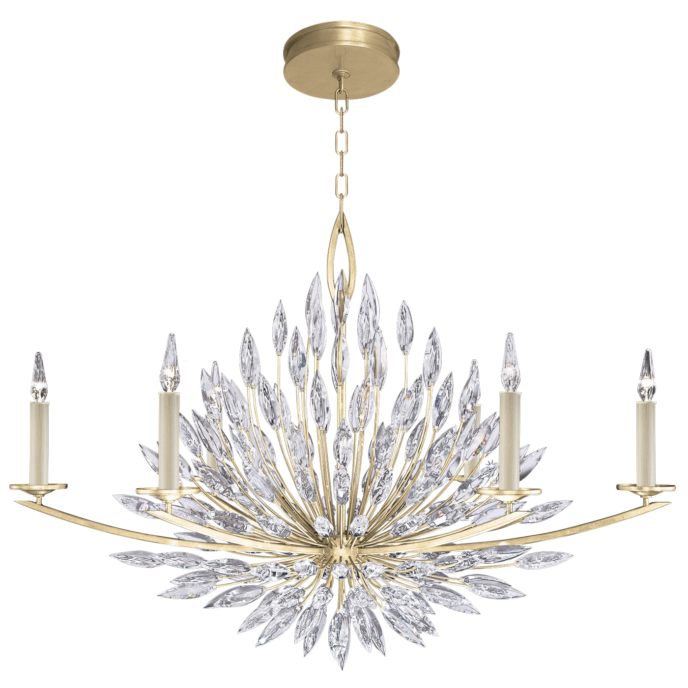 Fine Art Lily Buds Six Light Chandelier in Gold - 883240-1ST