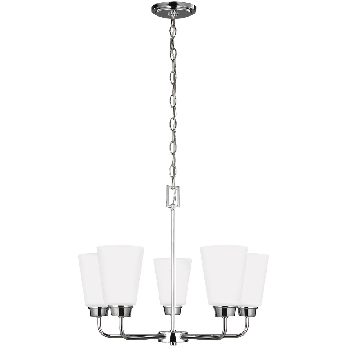 Generation Lighting. Kerrville Five Light Chandelier in Chrome - 3115205EN3-05