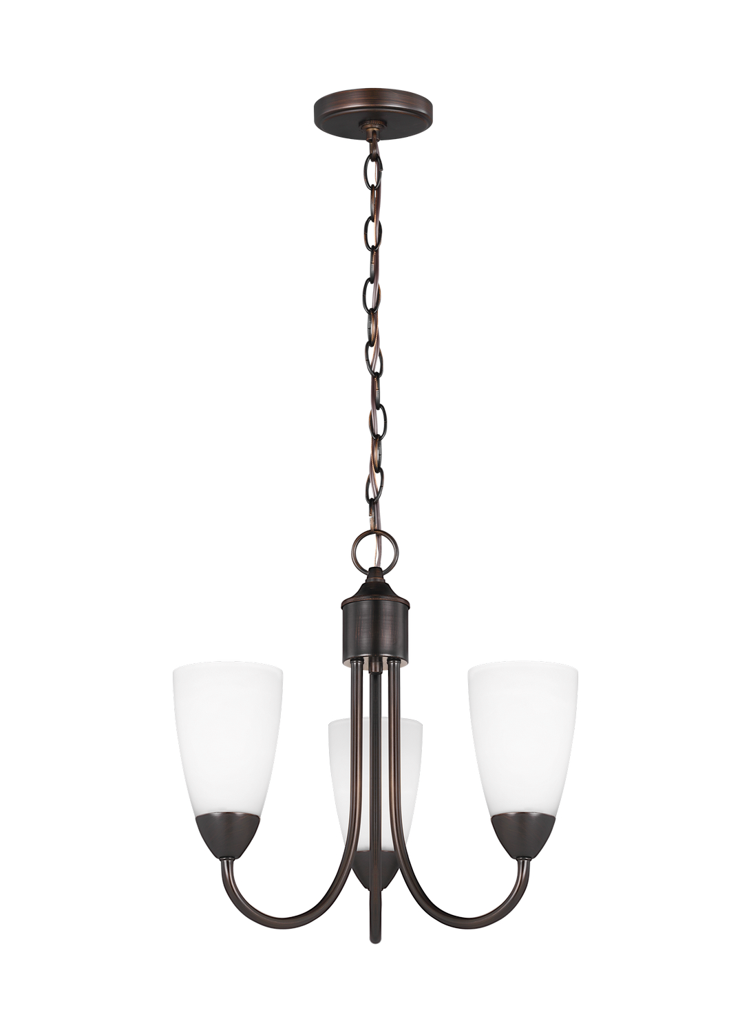Generation Lighting. Seville Three Light Chandelier in Bronze - 3120203EN3-710
