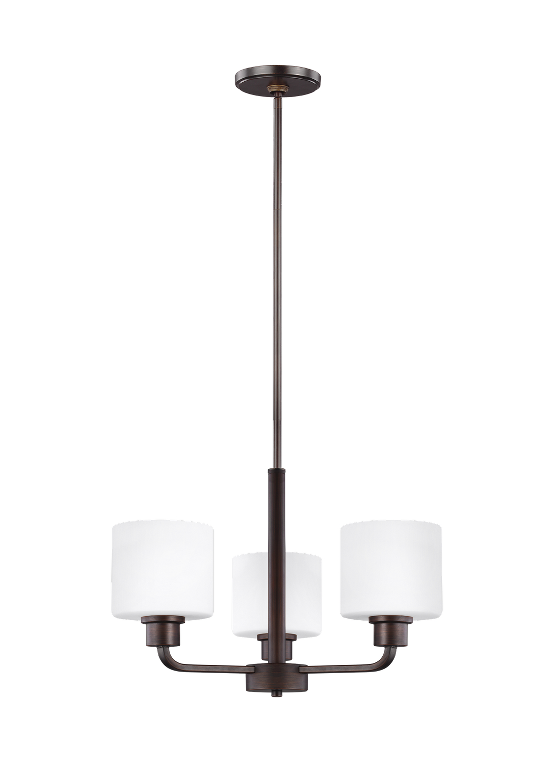 Generation Lighting. Canfield Three Light Chandelier in Bronze - 3128803-710