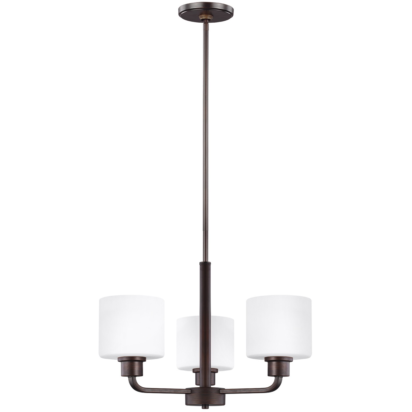 Generation Lighting. Canfield Three Light Chandelier in Bronze - 3128803EN3-710