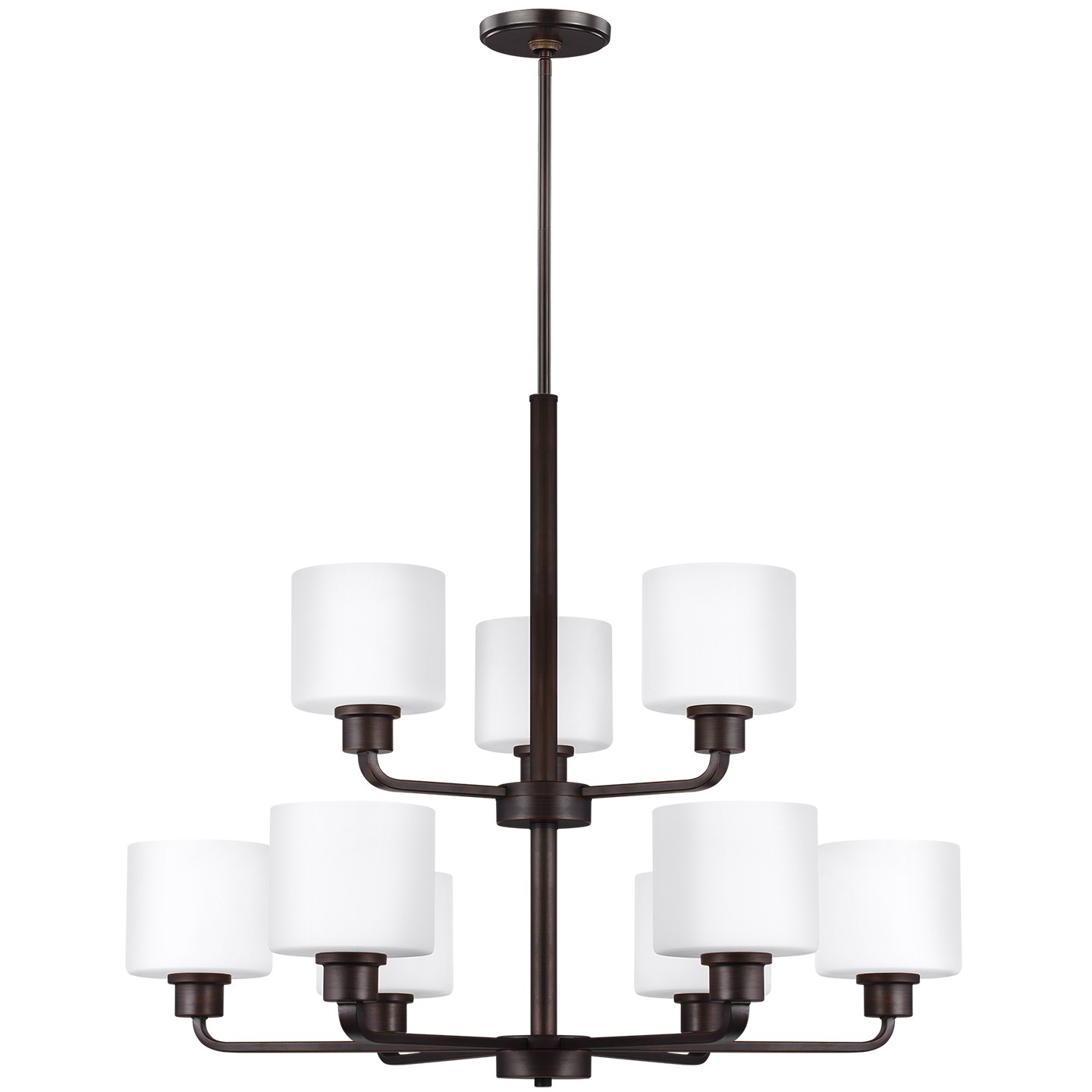 Generation Lighting. Canfield Nine Light Chandelier in Bronze - 3128809EN3-710