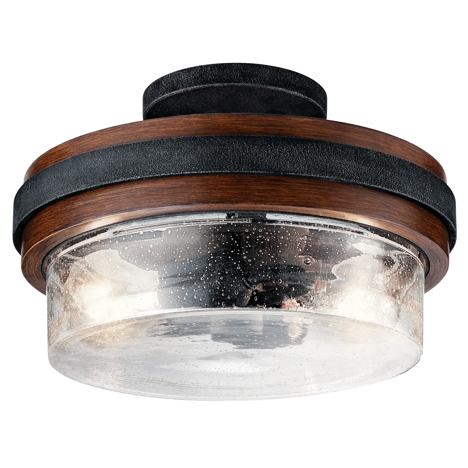 Kichler Grand Bank Two Light Semi Flush Mount in Auburn Stained Finish - 44100AUB