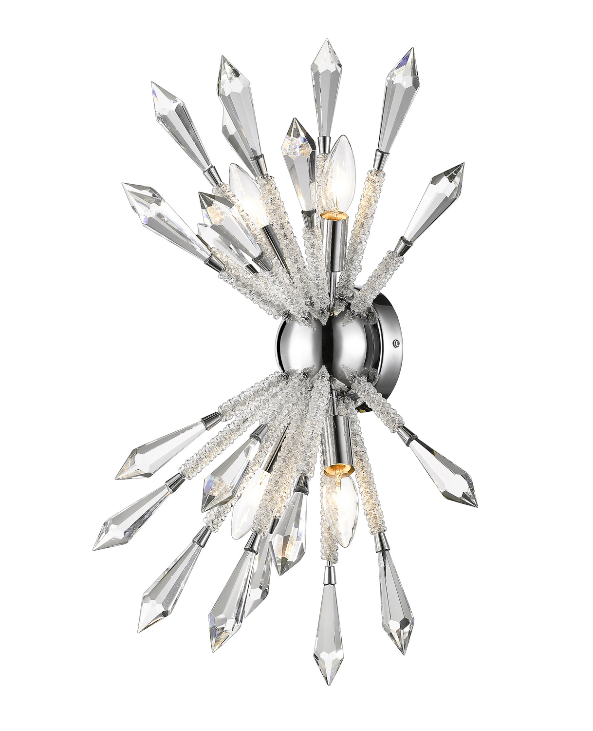Four Light Wall Sconce by Z-Lite - Soleia Collection, Chrome Finish - 4002-4S