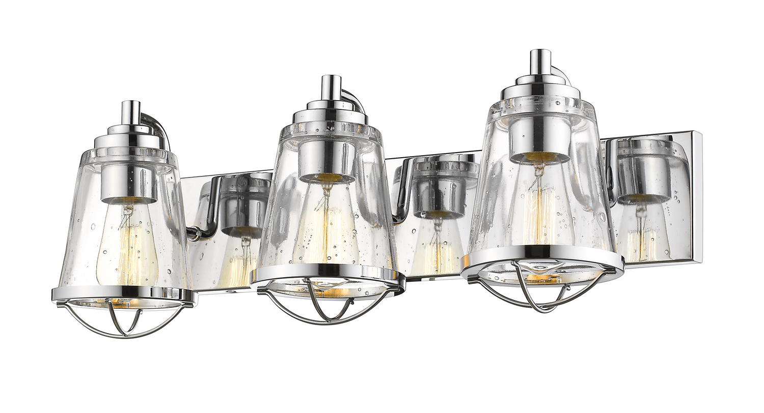 Three Light Vanity by Z-Lite - Mariner Collection, Chrome Finish - 444-3V-CH