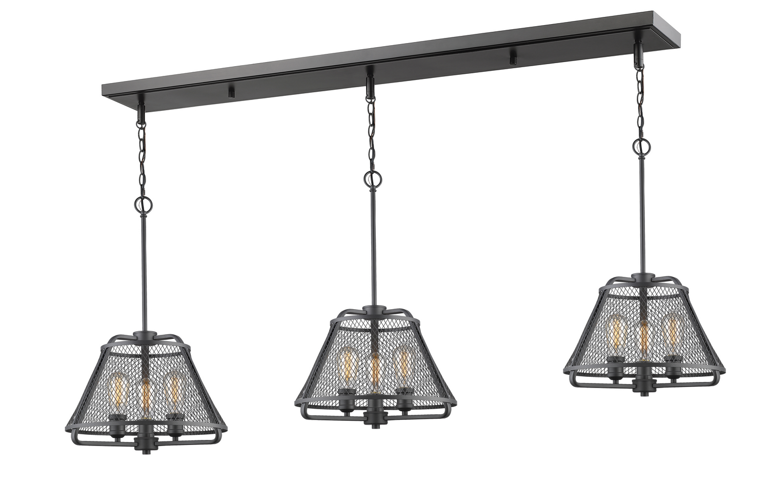 Nine Light Linear Chandelier by Z-Lite - Iuka Collection, Bronze Finish - 451-16-3BRZ