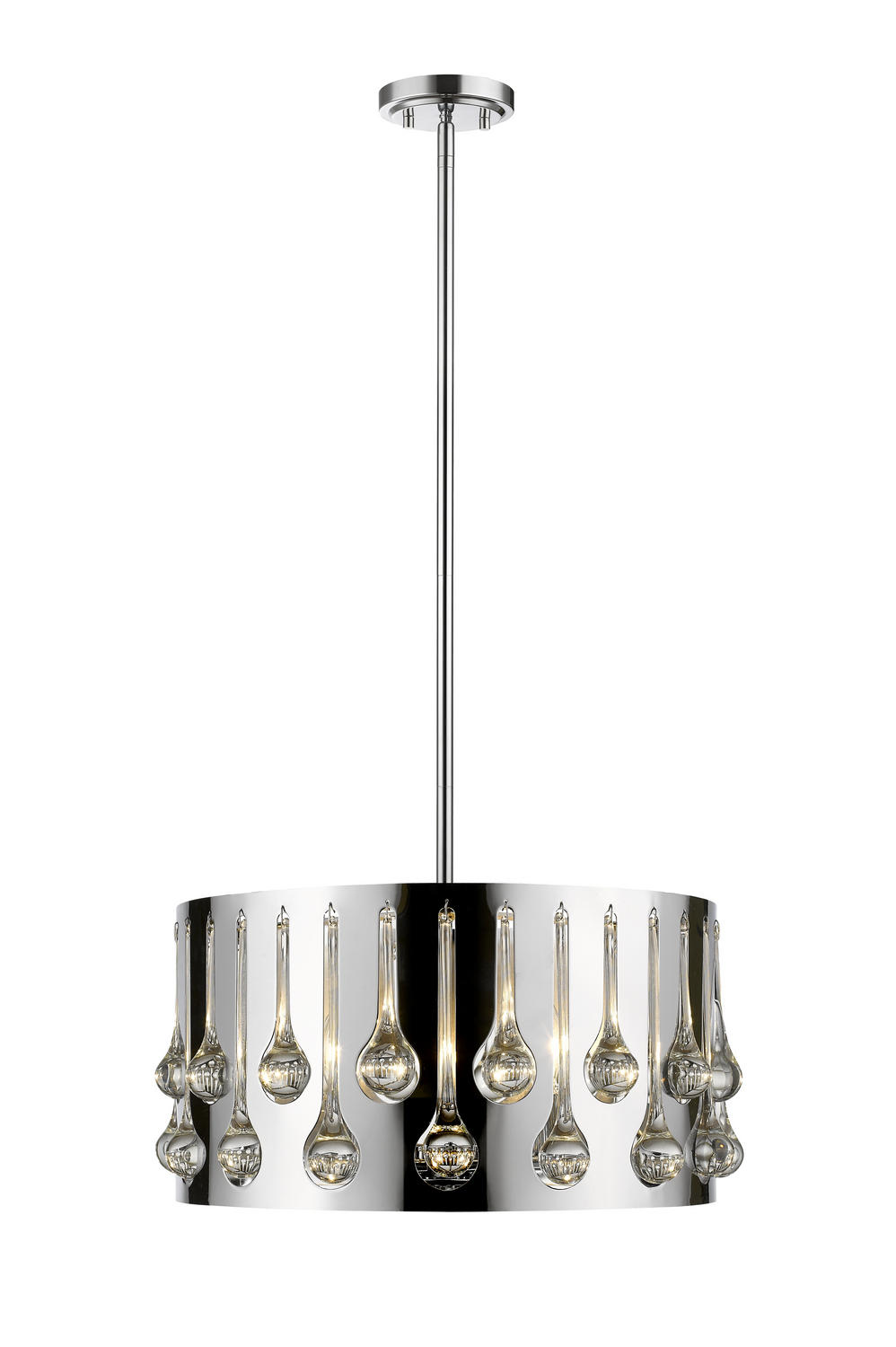 Four Light Pendant by Z-Lite - Oberon Collection, Chrome Finish - 453-16CH