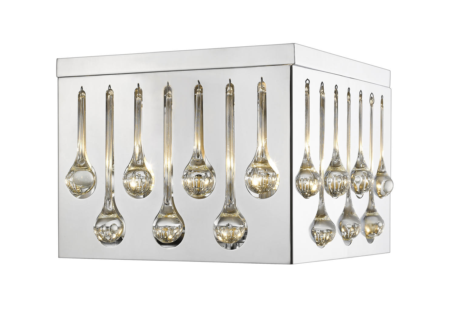 Four Light Flush Mount by Z-Lite - Oberon Collection, Chrome Finish - 453SQF13CH