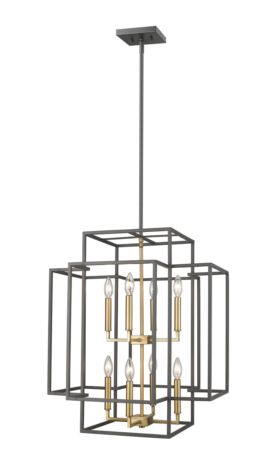 Eight Light Chandelier by Z-Lite - Titania Collection, Bronze + Olde Brass Finish - 454-28BRZ-OBR