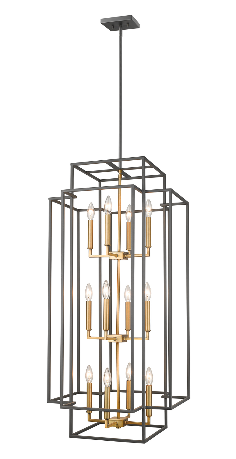 12 Light Chandelier by Z-Lite - Titania Collection, Bronze + Olde Brass Finish - 454-42BRZ-OBR