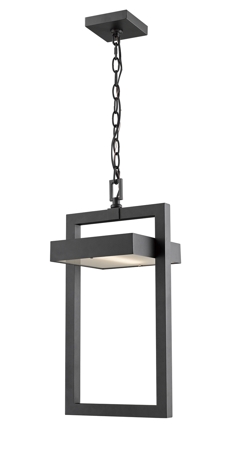 LED Outdoor Chain Mount Ceiling Fixture by Z-Lite - Luttrel Collection, Black Finish - 566CHB-BK-LED