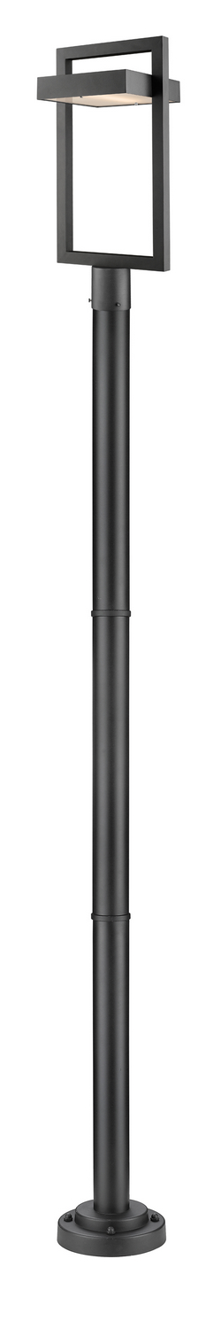 LED Outdoor Post Moun Fixture by Z-Lite - Luttrel Collection, Black Finish - 566PHBR-567P-BK-LED