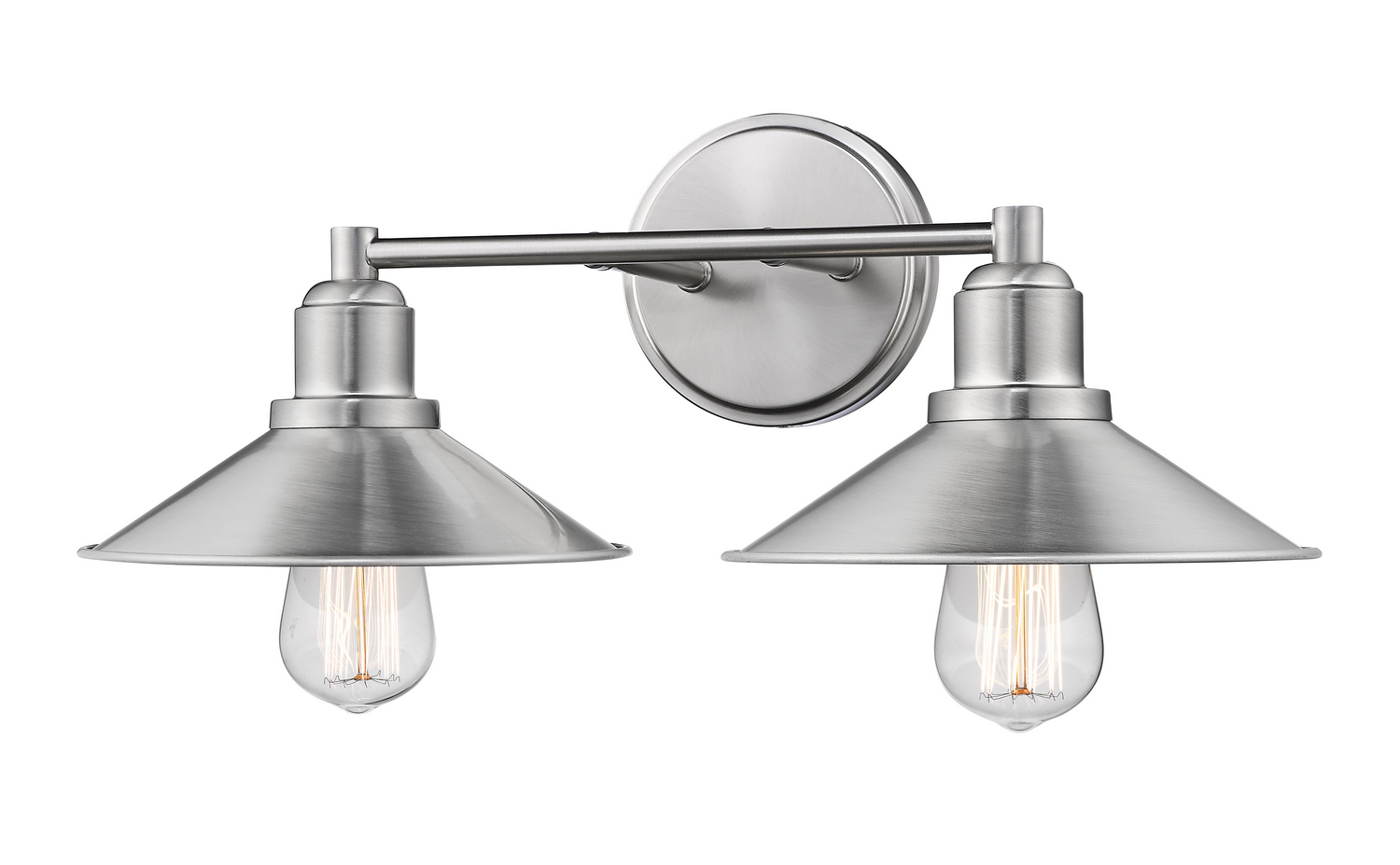Two Light Vanity by Z-Lite - Casa Collection, Brushed Nickel Finish - 613-2V-BN