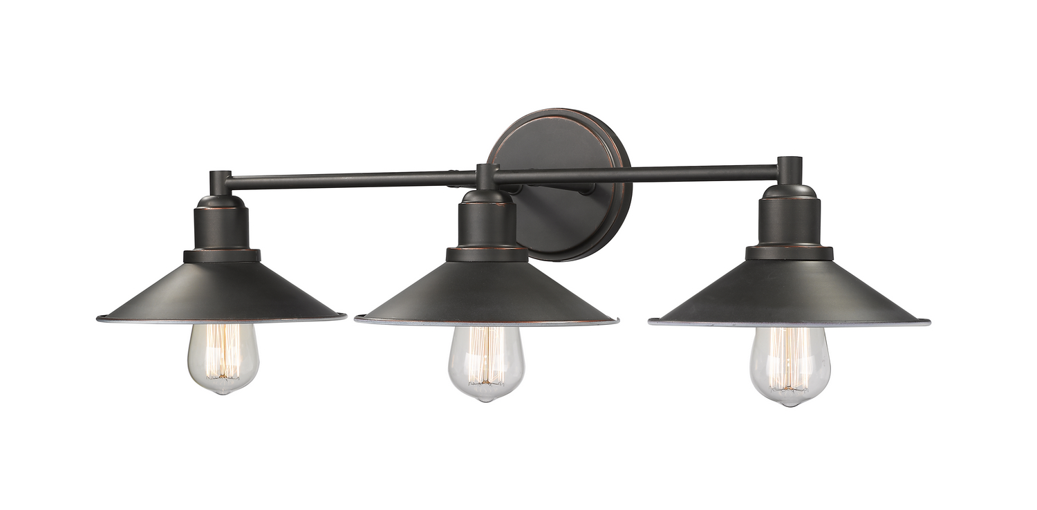 Three Light Vanity by Z-Lite - Casa Collection, Olde Bronze Finish - 613-3V-OB