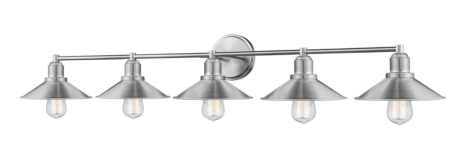 Five Light Vanity by Z-Lite - Casa Collection, Brushed Nickel Finish - 613-5V-BN