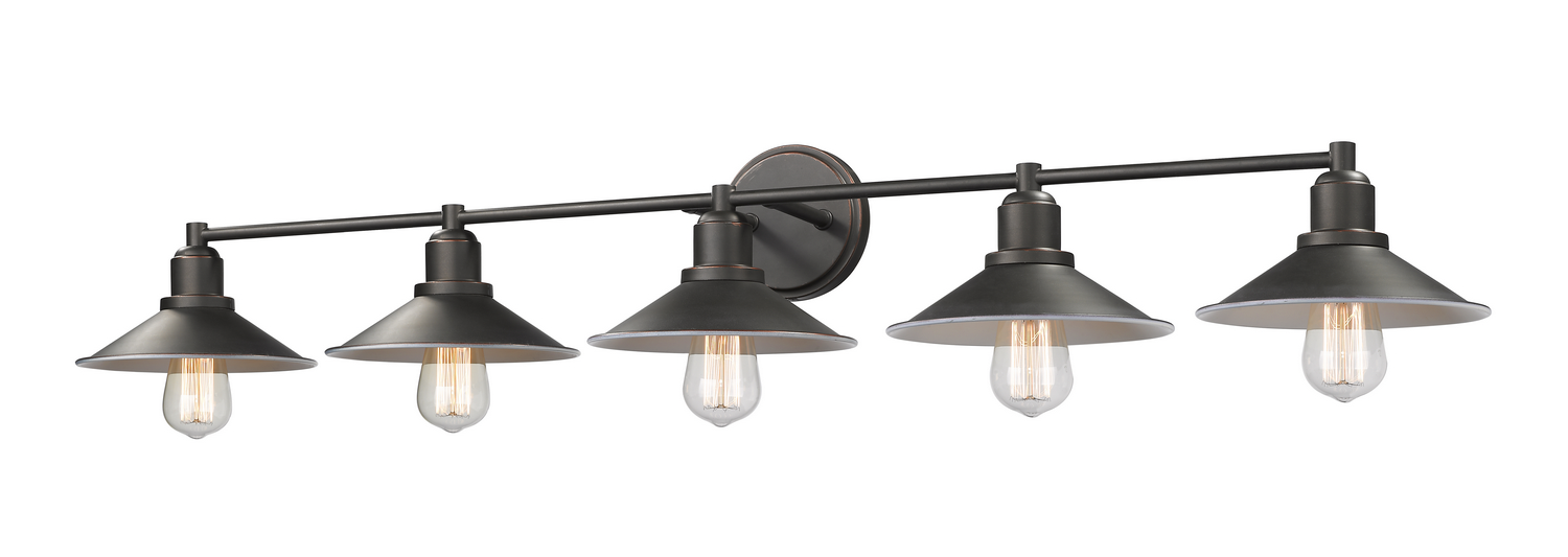 Five Light Vanity by Z-Lite - Casa Collection, Olde Bronze Finish - 613-5V-OB