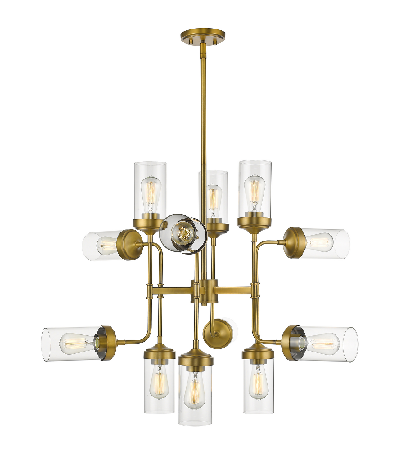 12 Light Chandelier by Z-Lite - Calliope Collection, Foundry Brass Finish - 617-12FB