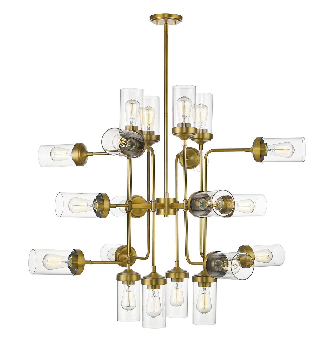 20 Light Chandelier by Z-Lite - Calliope Collection, Foundry Brass Finish - 617-20FB
