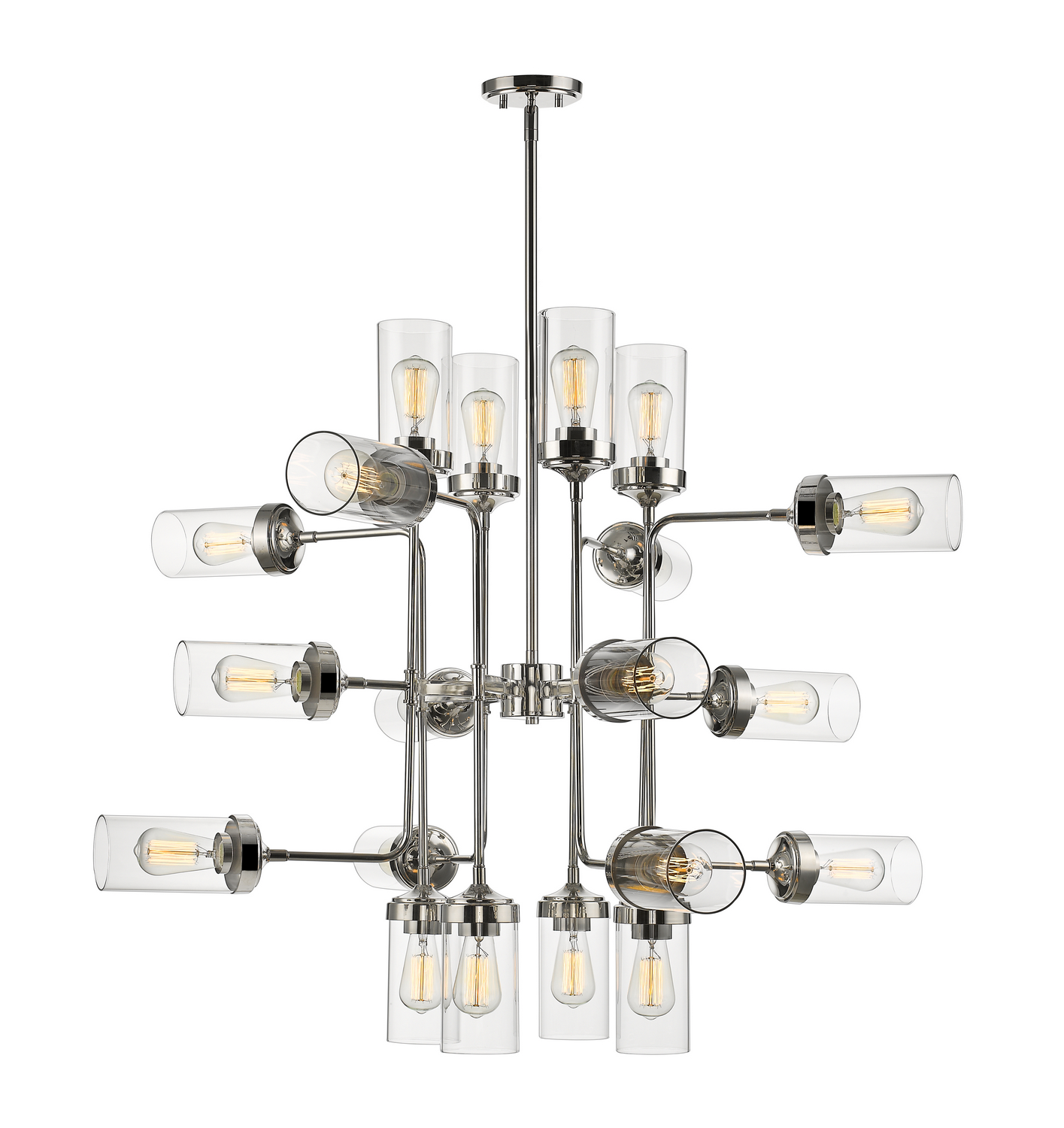 20 Light Chandelier by Z-Lite - Calliope Collection, Polished Nickel Finish - 617-20PN