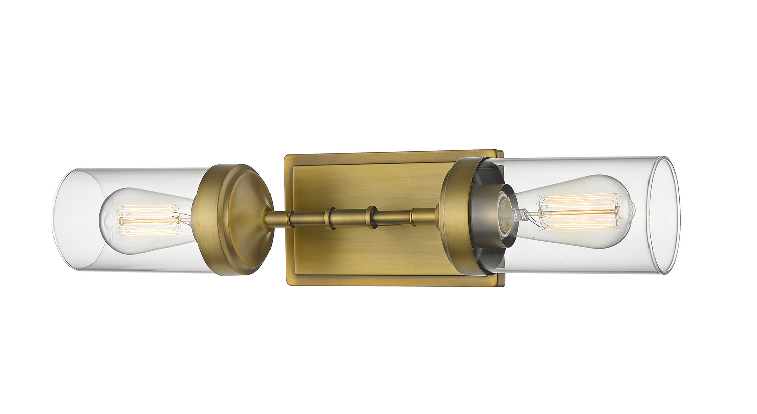 Two Light Wall Sconce by Z-Lite - Calliope Collection, Foundry Brass Finish - 617-2S-FB