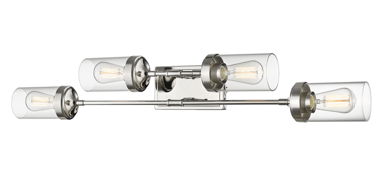 Four Light Vanity by Z-Lite - Calliope Collection, Polished Nickel Finish - 617-4V-PN