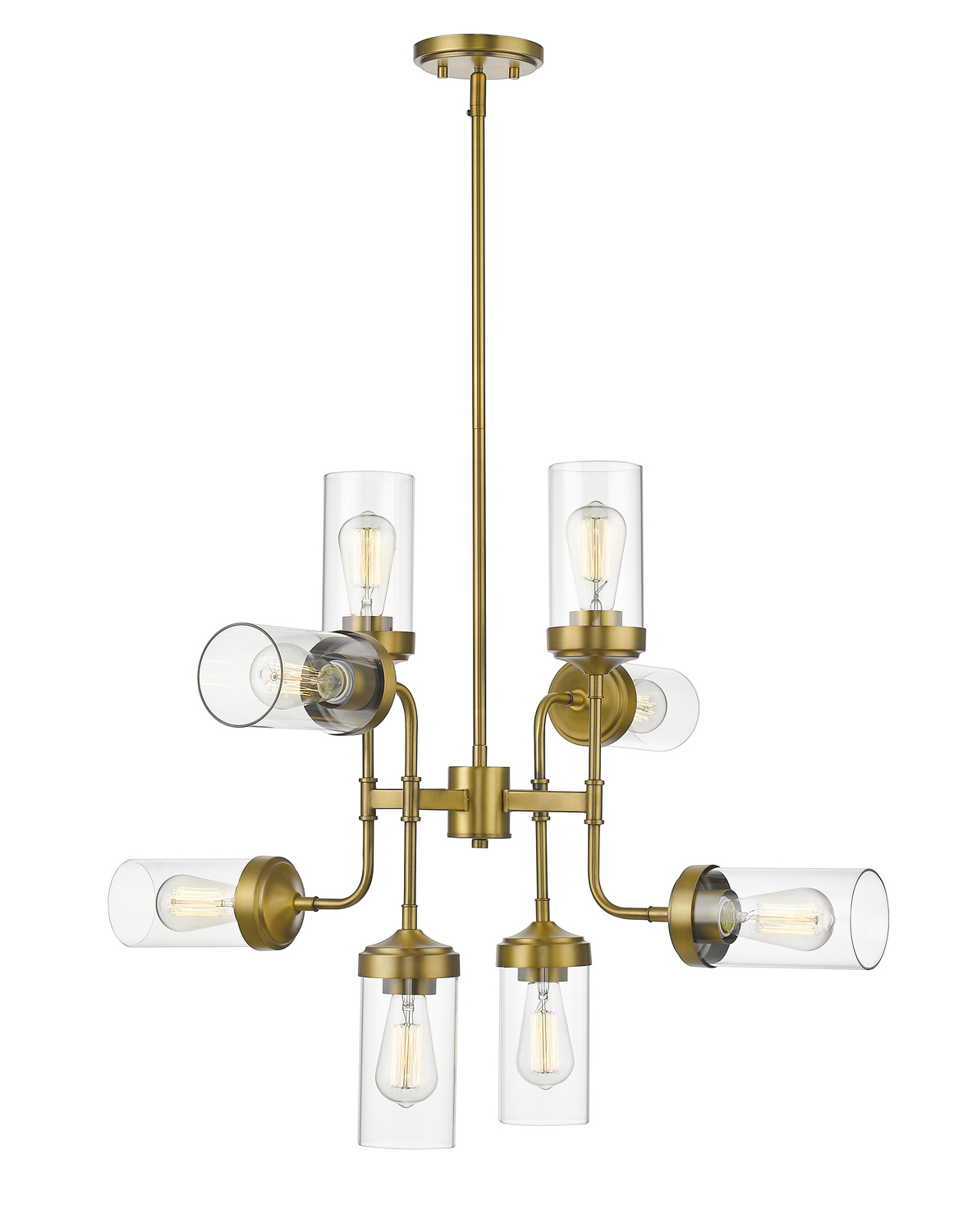 Eight Light Chandelier by Z-Lite - Calliope Collection, Foundry Brass Finish - 617-8FB