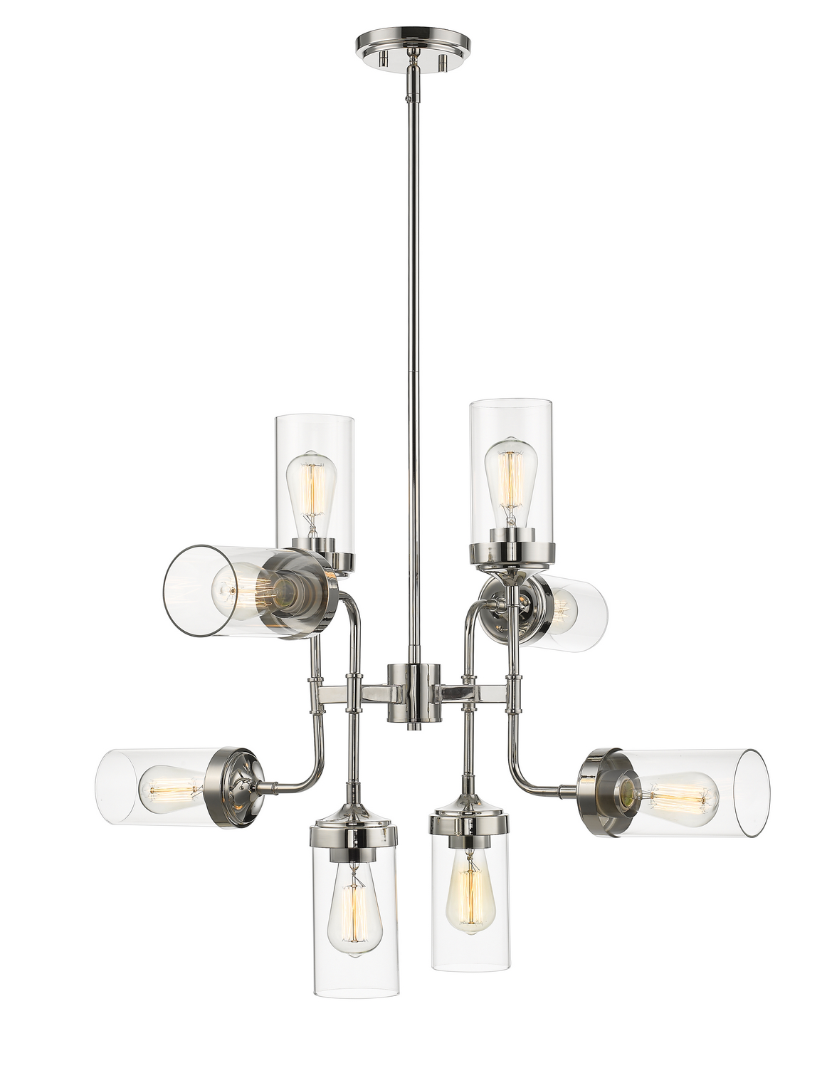 Eight Light Chandelier by Z-Lite - Calliope Collection, Polished Nickel Finish - 617-8PN