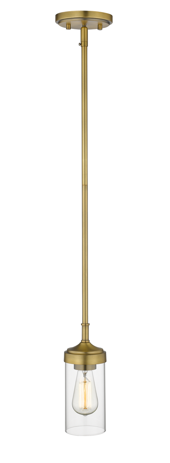 One Light Pendant by Z-Lite - Calliope Collection, Foundry Brass Finish - 617MP-FB