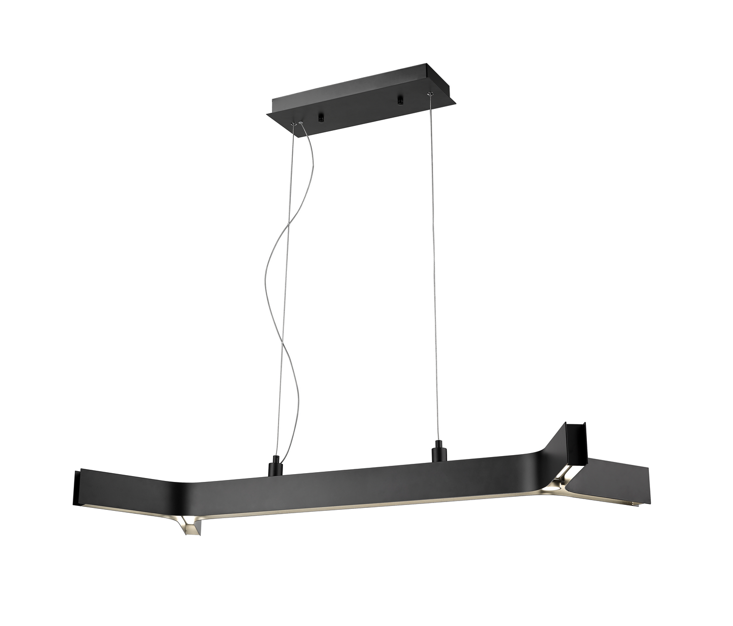 LED Linear Chandelier by Z-Lite - Arcano Collection, Matte Black Finish - 8002-42MB-LED