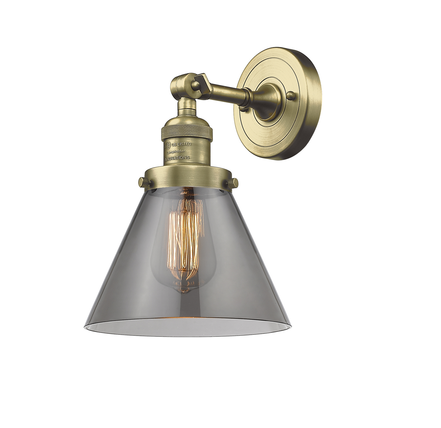 One Light Wall Sconce by Innovations - Franklin Restoration Collection, Antique Brass Finish - 203-AB-G43