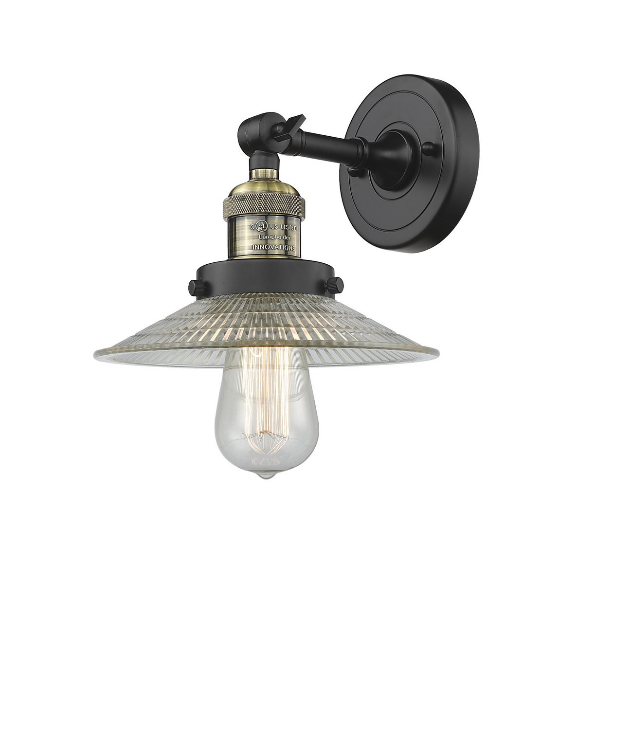 One Light Wall Sconce by Innovations - Franklin Restoration Collection, Black Antique Brass Finish - 203-BAB-G2
