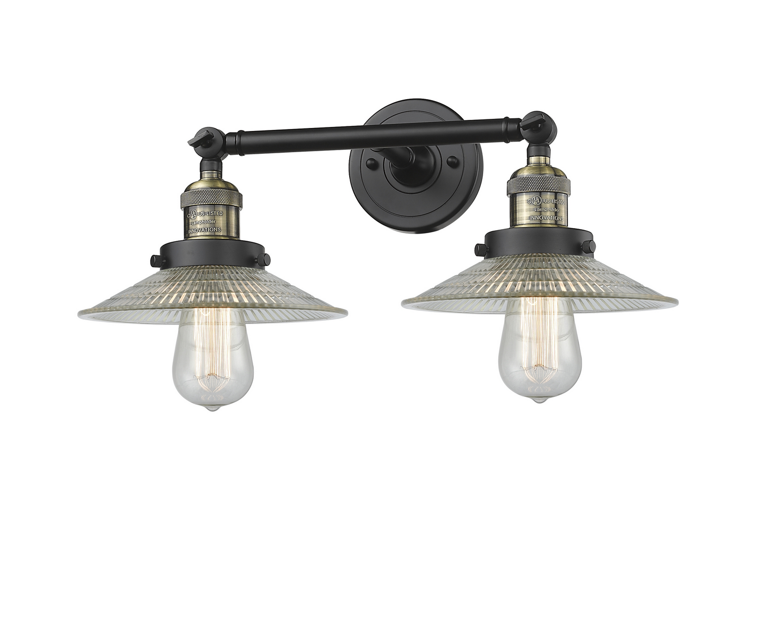 Two Light Bath Vanity by Innovations - Franklin Restoration Collection, Black Antique Brass Finish - 208-BAB-G2