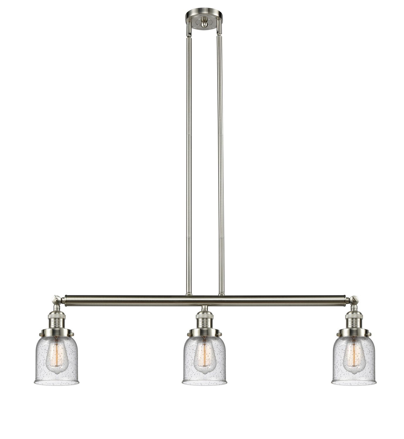 Three Light Island Pendant by Innovations - Franklin Restoration Collection, Brushed Satin Nickel Finish - 213-SN-G54
