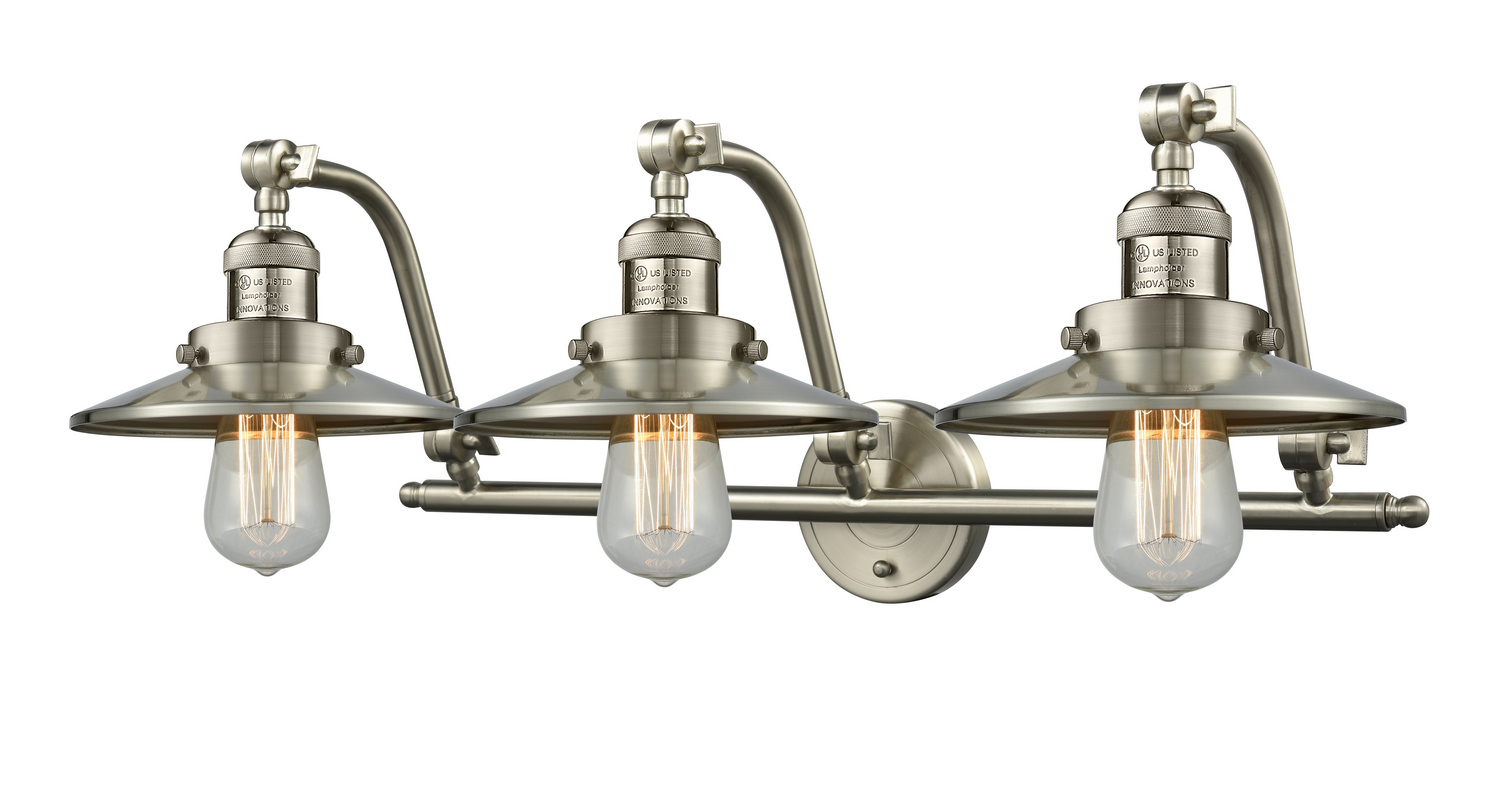 Three Light Bath Vanity by Innovations - Franklin Restoration Collection, Brushed Satin Nickel Finish - 515-3W-SN-M2