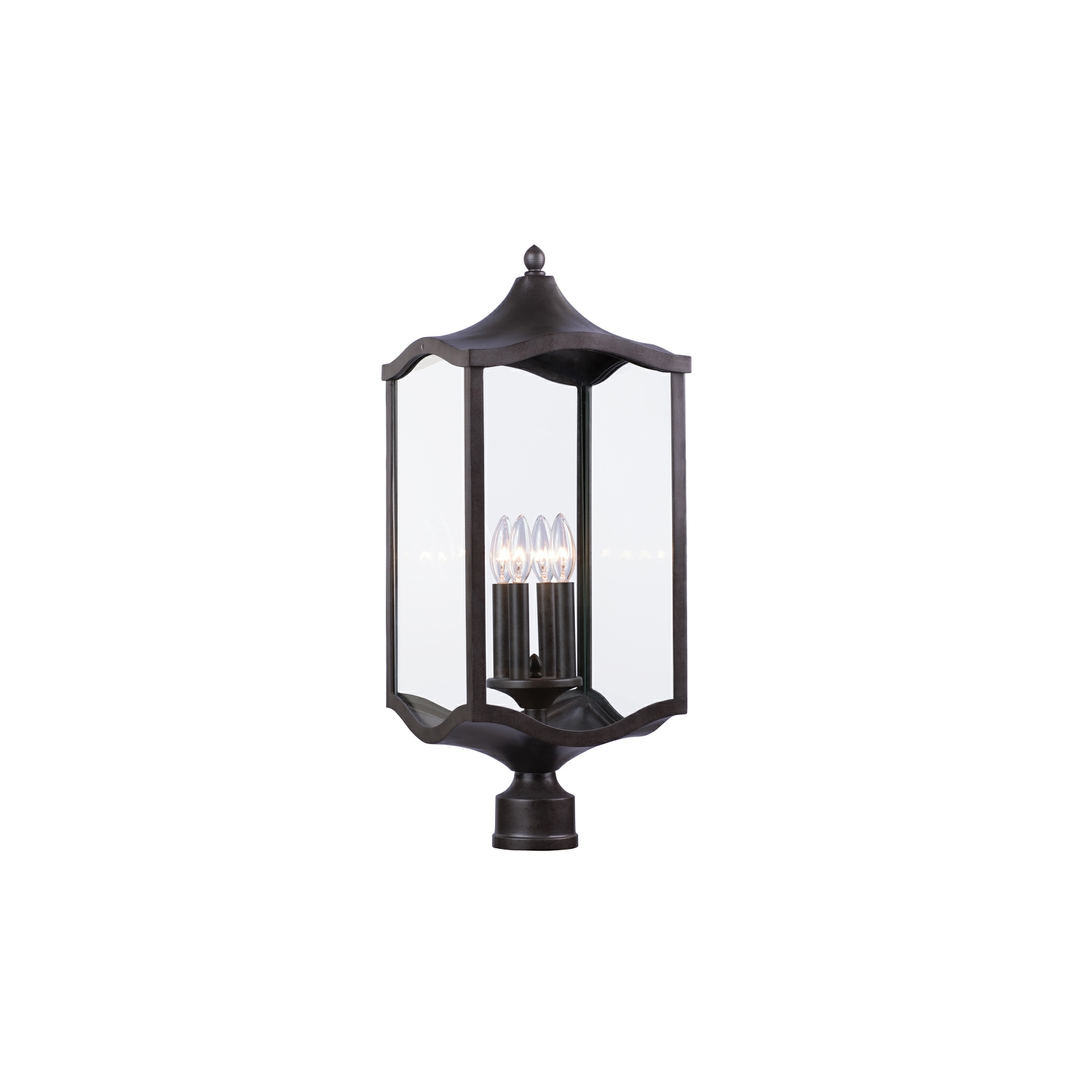 Kalco Lakewood Outdoor Four Light Post Mount in Aged Iron - 404500AI